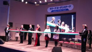 Un momento dell'inaugurazione di oggi al Tokyo Dome City