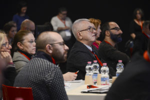 Alcuni momenti di lavoro durante la sessione mattutina di Ecosistemi Digitali.