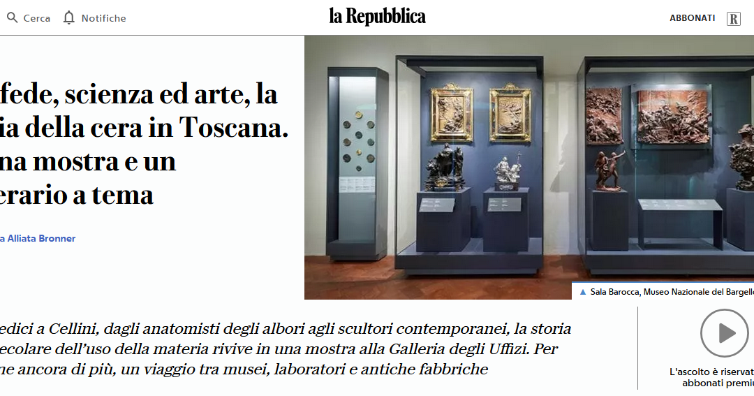 LA REPUBBLICA VIAGGI – Tra fede, scienza ed arte, la storia della cera in Toscana. In una mostra e un itinerario a tema
